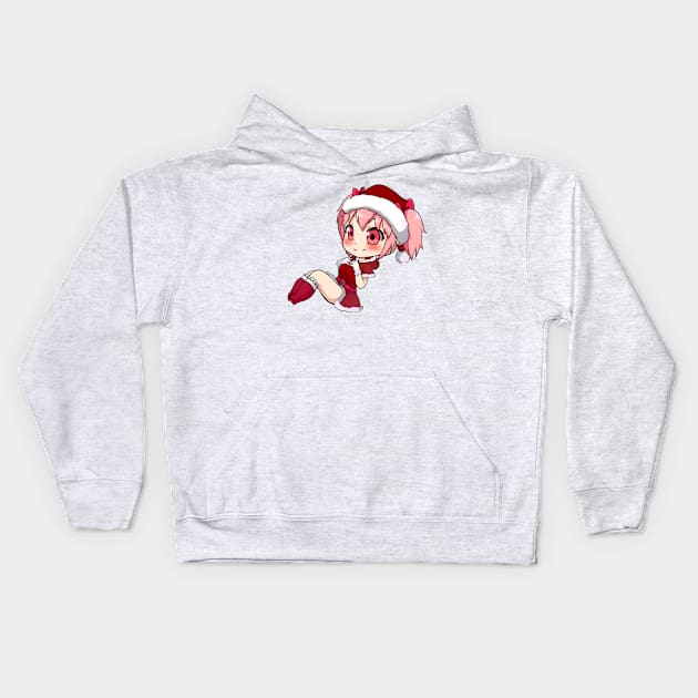 Santa Girl Kids Hoodie by FruitMelody